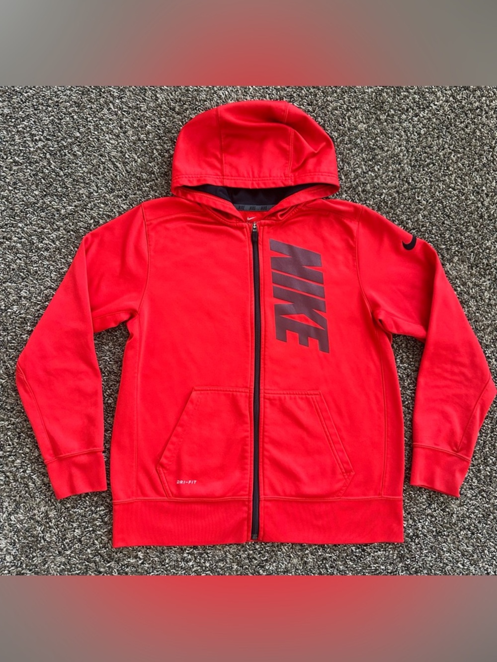Youth Nike Dri-FIT full-zip hooded sweatshirt RED - size XL